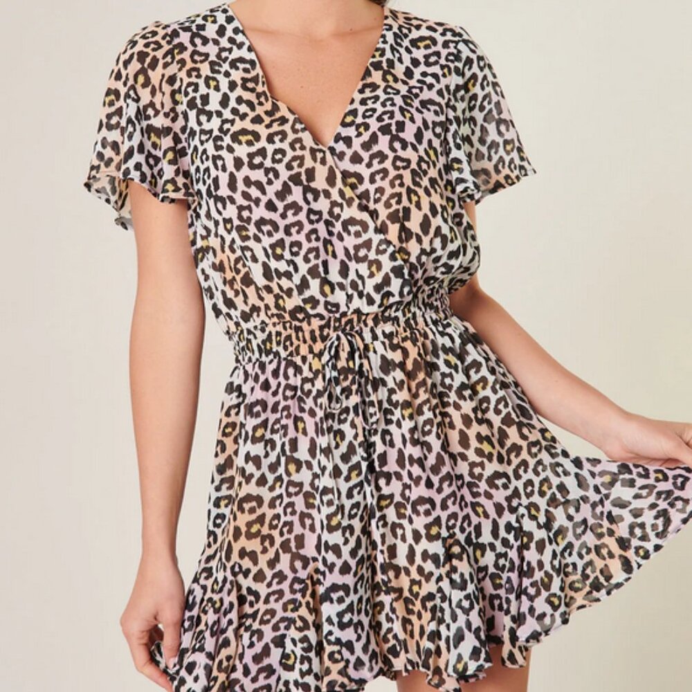 Electric Cheetah Babygirl Drawstring Romper by Sugarlips XS S M L